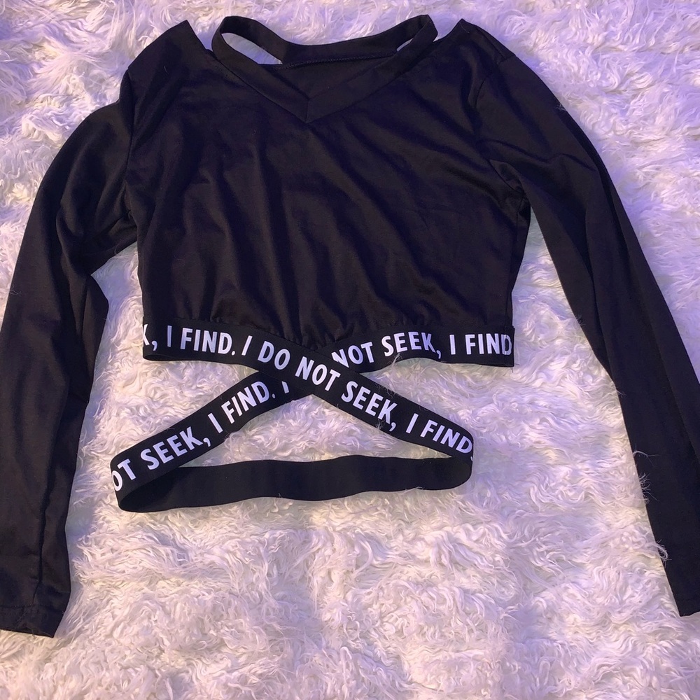 strapped long sleeve shirt